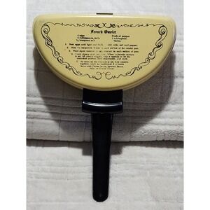 Vintage Mirro Folding Omelet Pan Maker Double Fryer with French &‎ Puffy Recipes